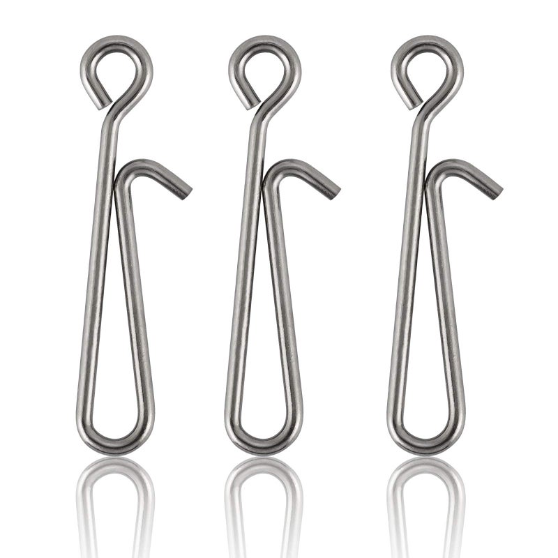 Dr.Fish 50 Pack Fishing Clips Quick Change Speed Clips Crankbait Snaps Stainless Steel Line Lure Hook Connector Freshwater 50LB - Image 1